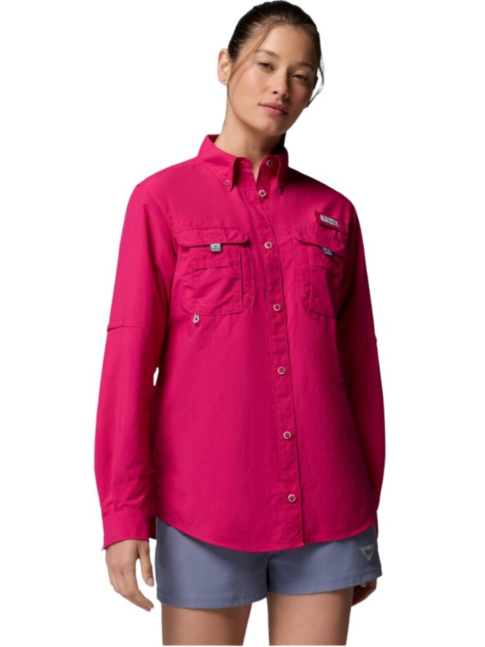 Columbia Women's Bahama II Long Sleeve Shirt Guava Pink